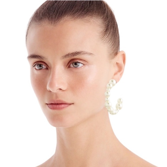 J. Crew Mixed Pearl Hoops - Picture 7 of 7
